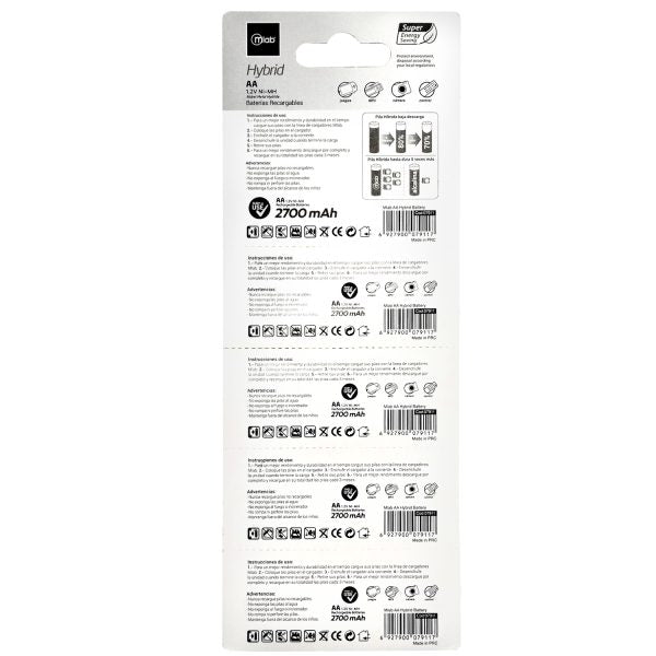 7911 - Baterías Recargables Hybrid AA 2700mAh - Image 2