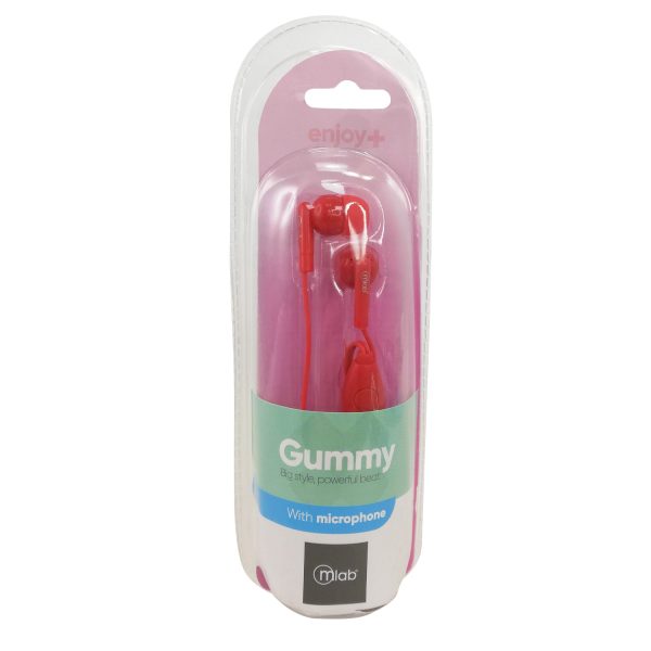 7723 - Audífono in-ear wired Gummy Red - Image 2