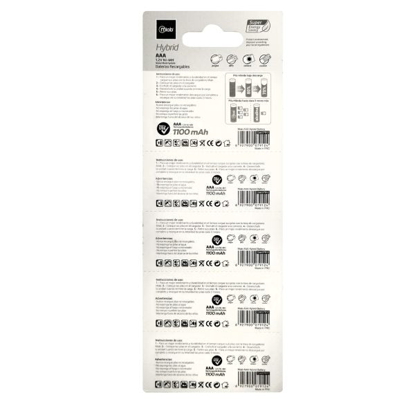 7912 - Baterías Recargables Hybrid AAA 1100mAh - Image 2