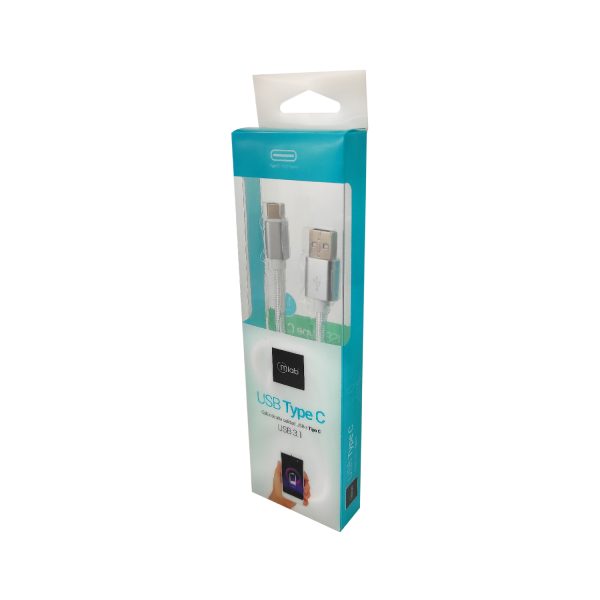 8005 - Cable USB a Tipo C Plateado - Image 2