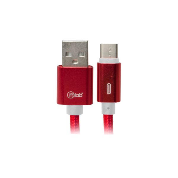 8006 - Cable USB a Tipo C Rojo