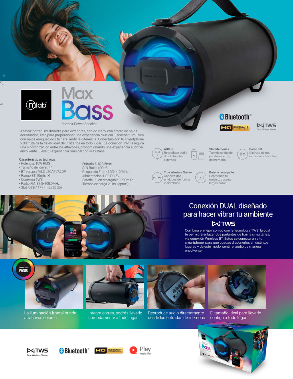 8531 – Parlante MaxBass Power Speaker