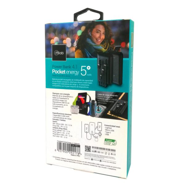 9217 - Batería portátil, Powerbank 4.1 Pocket energy 5.000mAh - Image 6