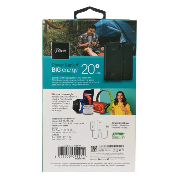 9221 - Batería portátil, Powerbank BIG energy 20.000mAh - Image 6