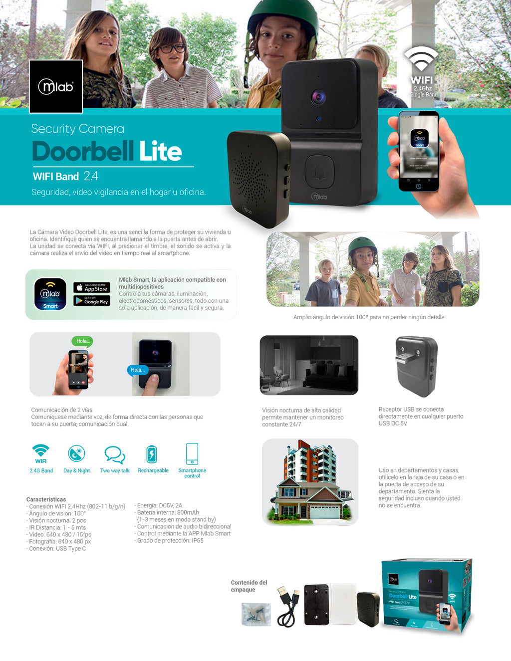 9255 – Security Cam Doorbell Lite WIFI Band 2.4