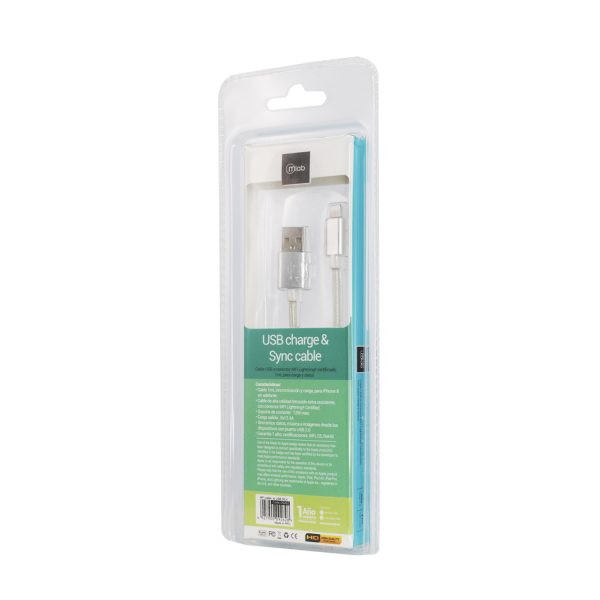 9262- Cable Certificado Lightning a USB Silver - Image 4