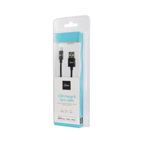 9263- Cable Certificado Lightning a USB Black - Image 3