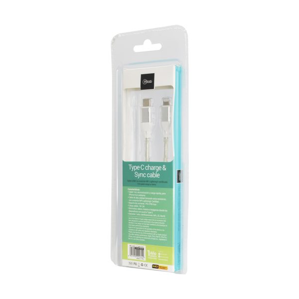 9264- Cable Certificado Lightning a Tipo C Silver - Image 4