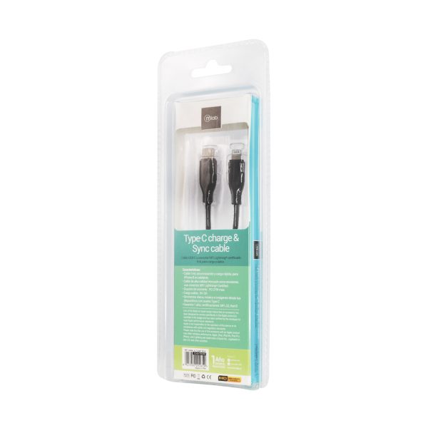 9265- Cable Certificado Lightning a Tipo C Black - Image 4