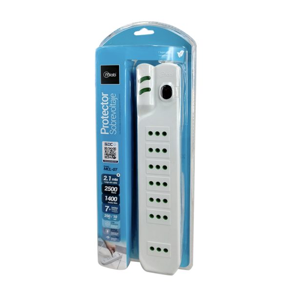 9303- Protector Sobrevoltaje MCL-07 1400J 2.1mt Blanco - Image 5