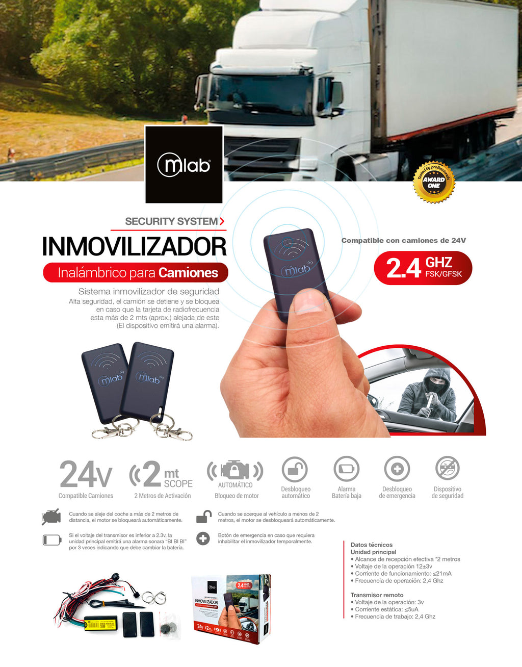 9313 – Inmovilizador de Arranque para camiones 24V