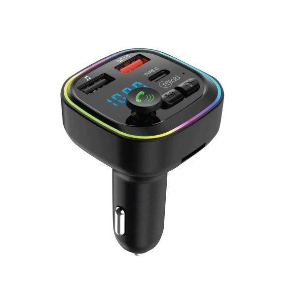 9349 - MLAB Transmisor FM BT 12V-24V + Cargador Rápido 20W 2USB QC3.0 + PD 3.1A + MSD