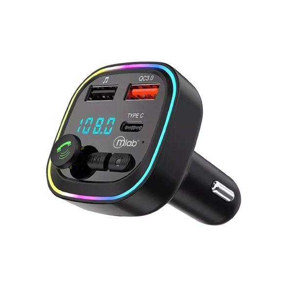 9349 - MLAB Transmisor FM BT 12V-24V + Cargador Rápido 20W 2USB QC3.0 + PD 3.1A + MSD - Image 4
