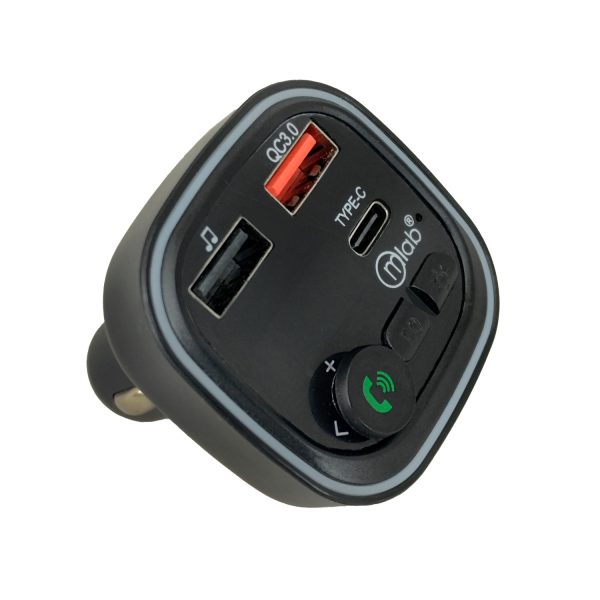9349 - MLAB Transmisor FM BT 12V-24V + Cargador Rápido 20W 2USB QC3.0 + PD 3.1A + MSD - Image 6