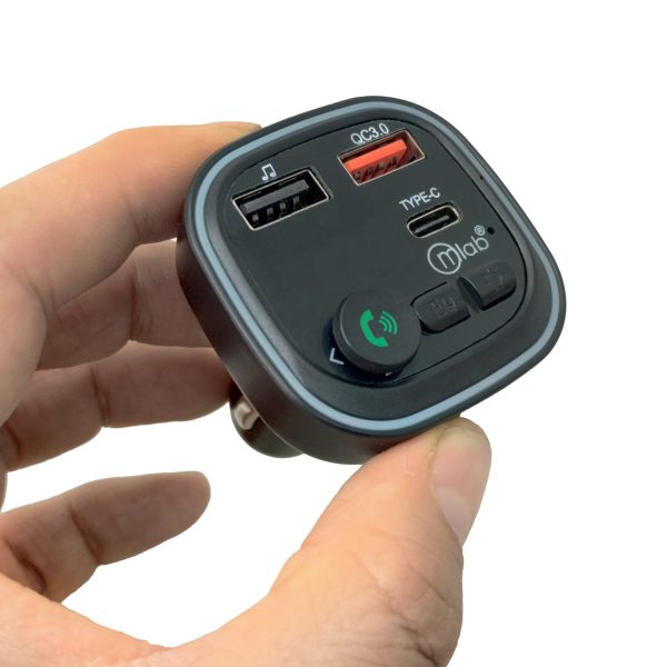 9349 - MLAB Transmisor FM BT 12V-24V + Cargador Rápido 20W 2USB QC3.0 + PD 3.1A + MSD - Image 7