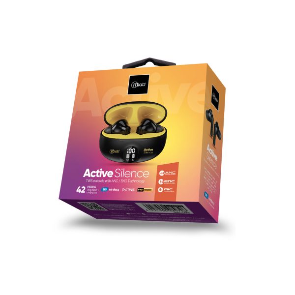 9362 - ActiveSilence TWS earbuds with ANC / ENC Technology - Amarillo - Image 4