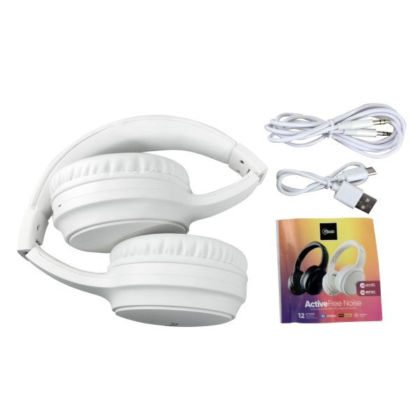 9375 - Audífono ANC + ENC Bluetooth Type C - Active Free Noise white - Image 6