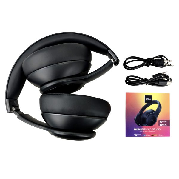 9376 - Audífono ANC + ENC Bluetooth Type C - Active Silence Studio  black - Image 7