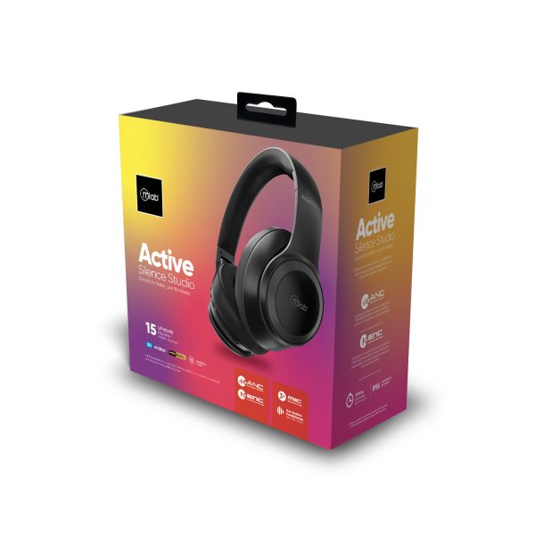 9376 - Audífono ANC + ENC Bluetooth Type C - Active Silence Studio  black - Image 9