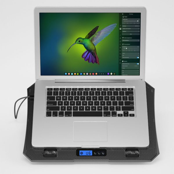 9383 - Mlab base ventilador notebook Six Fan 60 LCD Display Speeder - Image 5