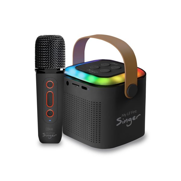 9390 - Mlab karaoke My Lil First Singer con luz RGB 1 micrófono inalámbrico Black