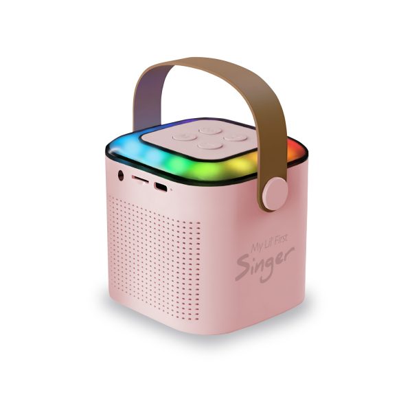 9392 - Mlab karaoke My Lil First Singer con luz RGB 1 micrófono inalámbrico Pink - Image 2