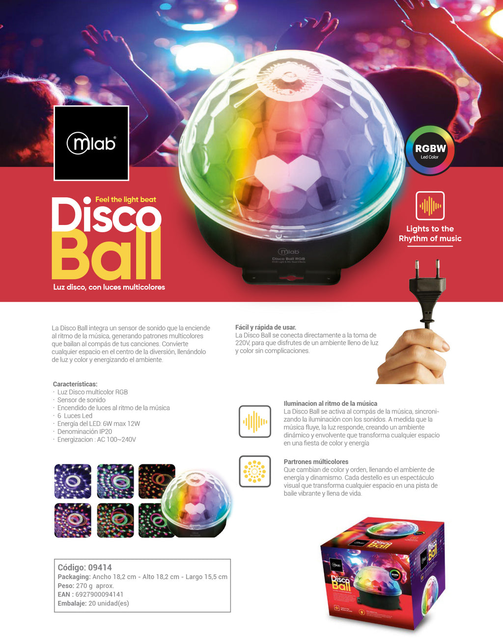 9414 – Disco Ball Feel the light beat