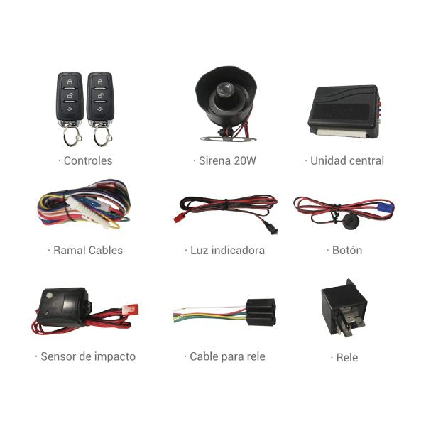 9417 - Alarma Auto Universal con cortacorriente Anti-Robos código variable - Image 3