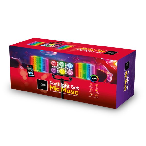 9426 - Luces Par Light Set Mic Music - Image 5