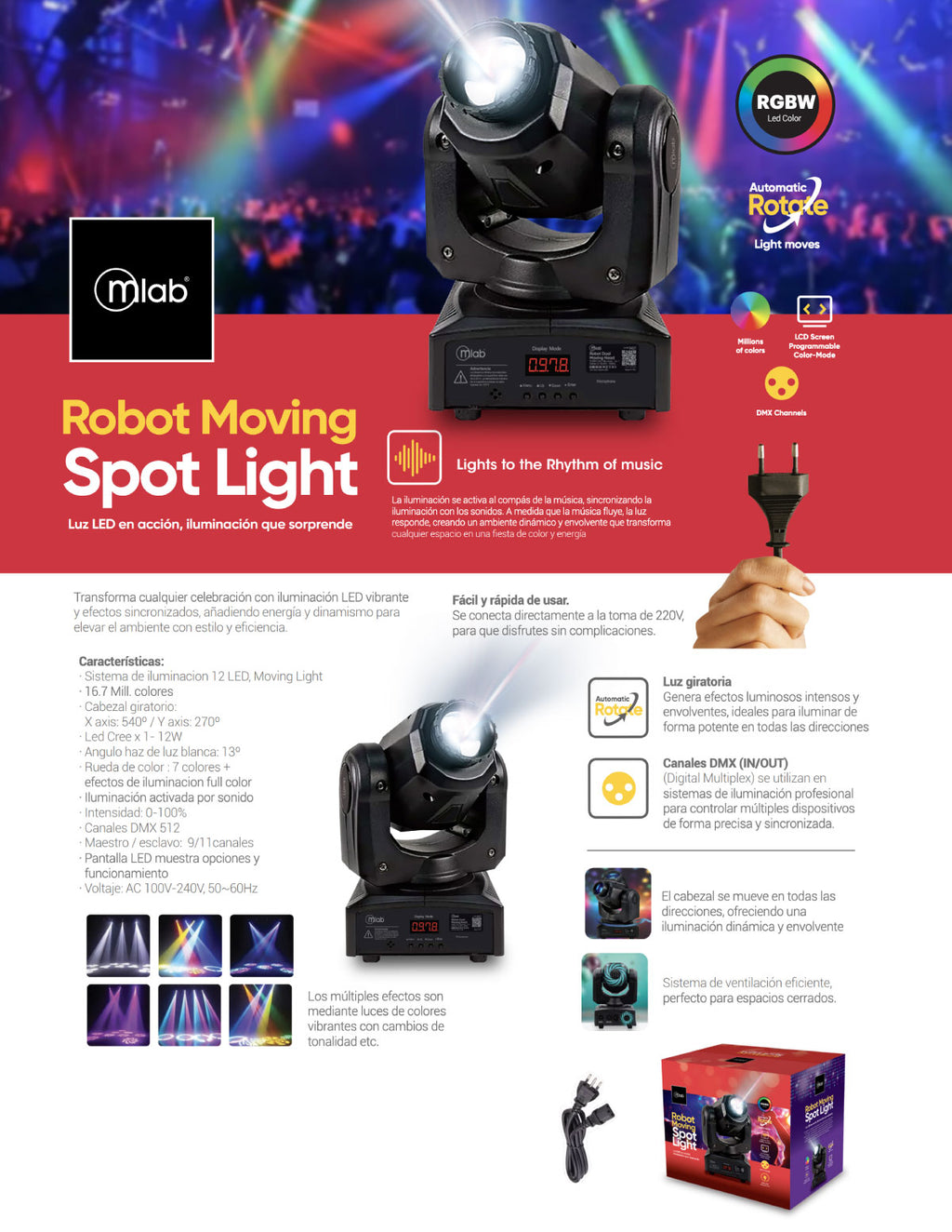 9428 – Luces Robot Moving Spot Light