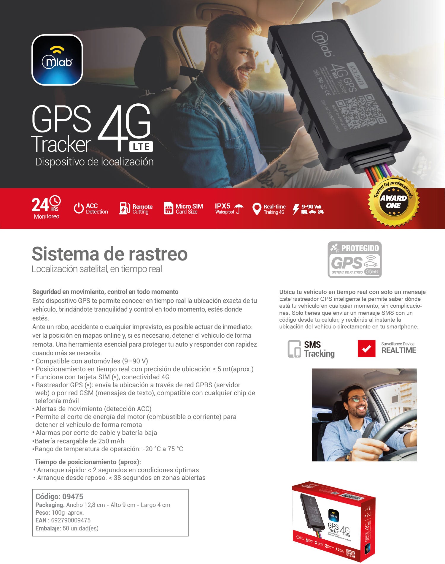 9475 – GPS Tracker 4G LTE