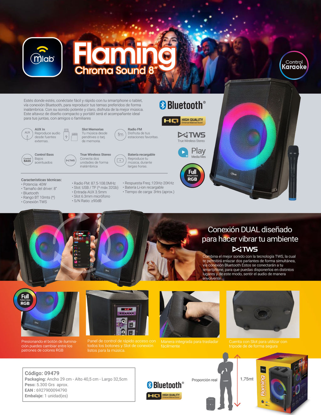 9479 – Flaming Chroma Sound 8″