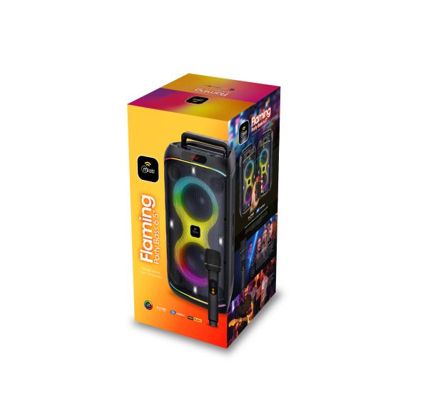 9564 - Flaming Party Bass 6.5" Black - Image 7