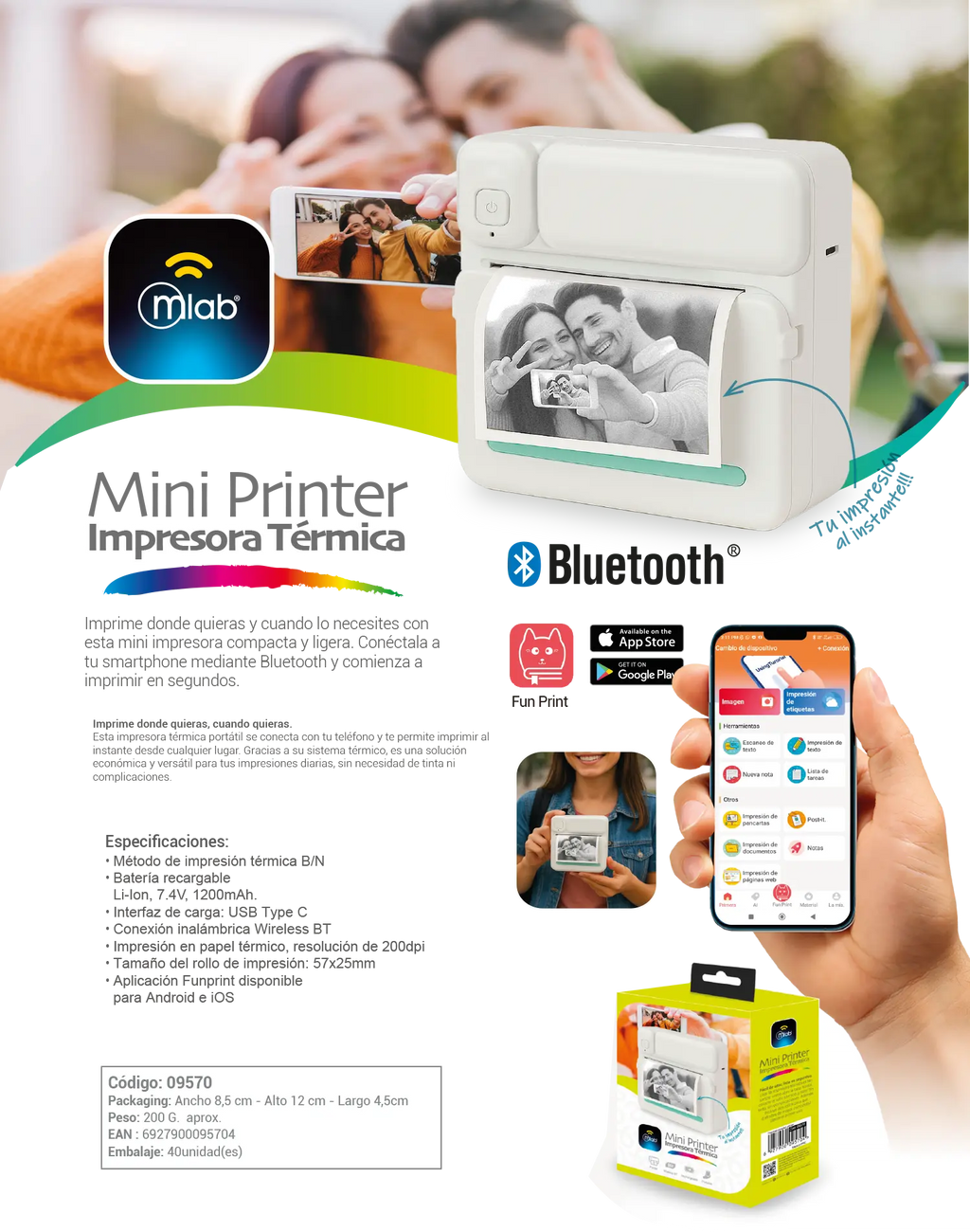 9570 – Mini Printer Impresora Térmica