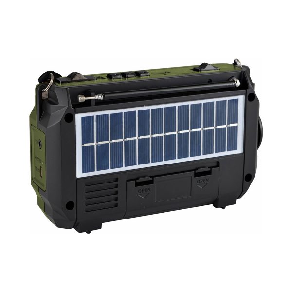 9584 - Radio Emergency Alert Disaster Rechargeable Dinamo Solar - Green - Image 6