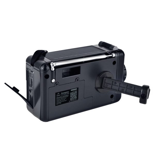 9585 - Radio Emergency Alert Incident Rechargeable Dinamo Solar / Black - Image 2