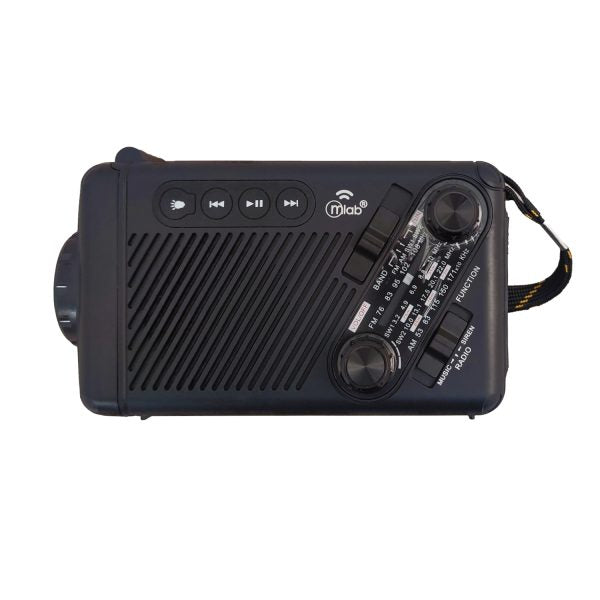 9585 - Radio Emergency Alert Incident Rechargeable Dinamo Solar / Black - Image 3