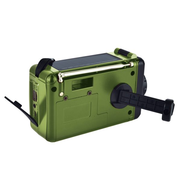 9586 - Radio Emergency Alert Incident Rechargeable Dinamo Solar / Green - Image 2