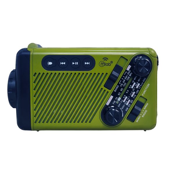 9586 - Radio Emergency Alert Incident Rechargeable Dinamo Solar / Green - Image 5