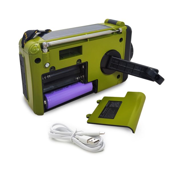 9586 - Radio Emergency Alert Incident Rechargeable Dinamo Solar / Green - Image 8