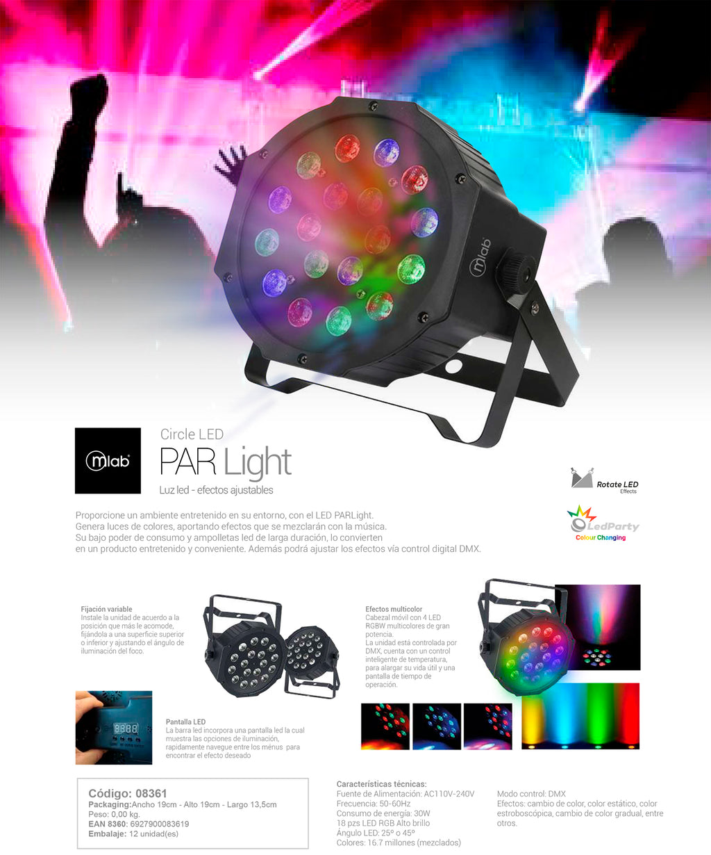 8361 – Luz Fiesta PARLight – Circle LED