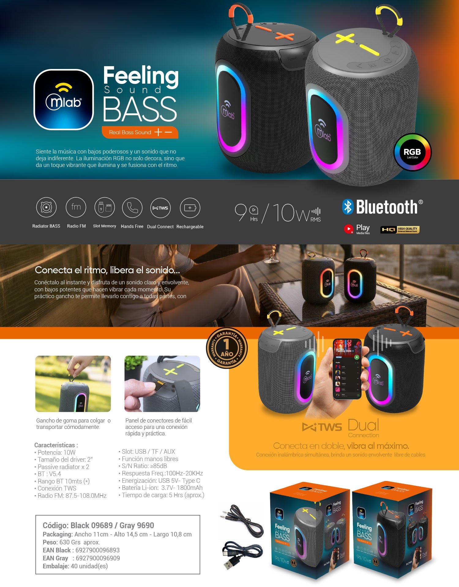 9690 – Feeling Sound BASS – Gray