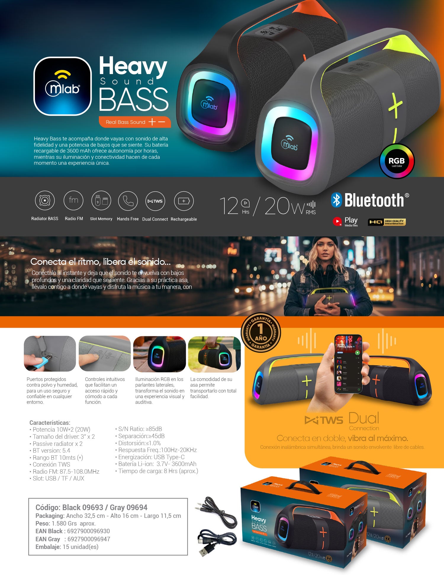 9693 – Heavy Sound BASS – Black