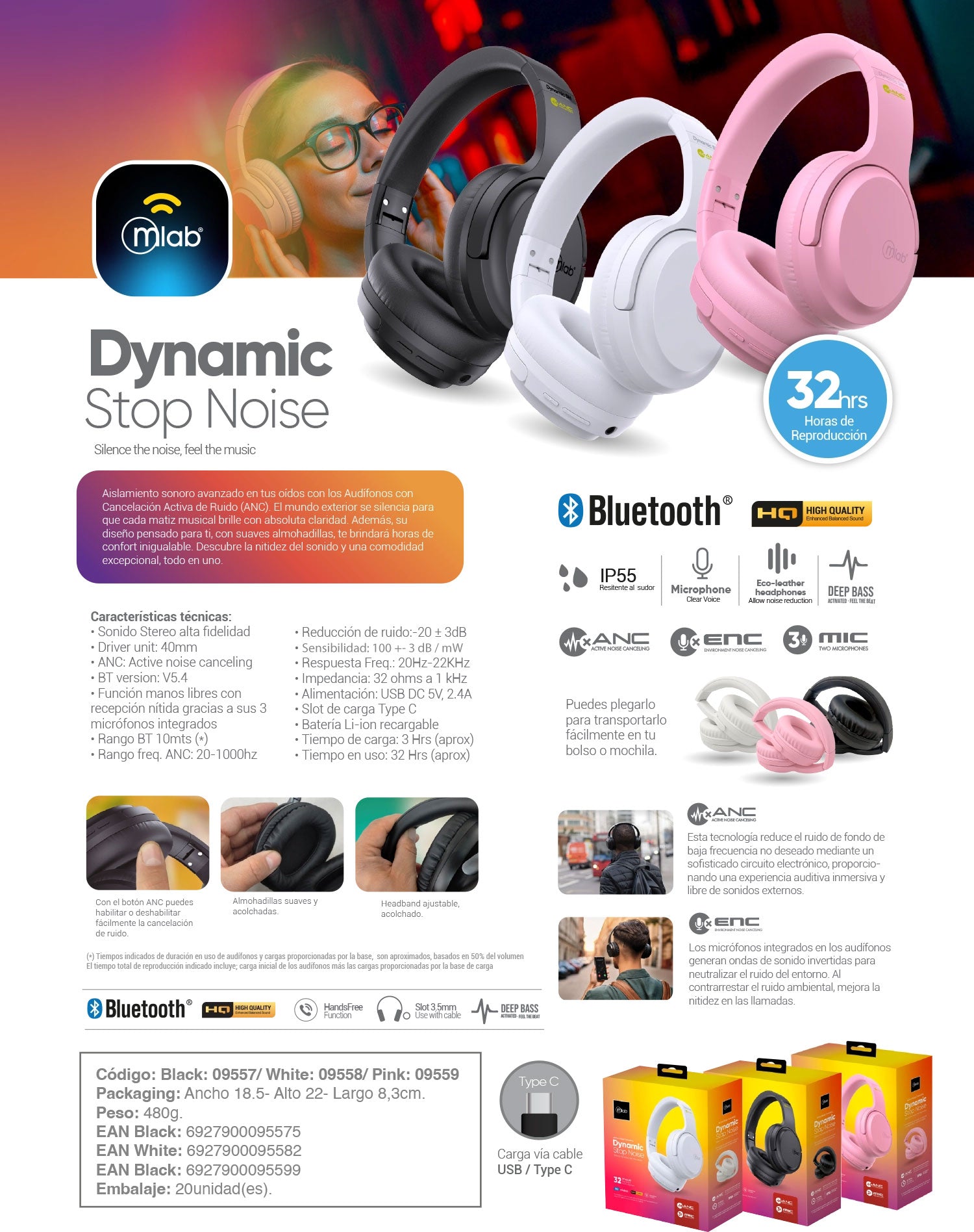 9557 – Dynamic Stop Noise – Black